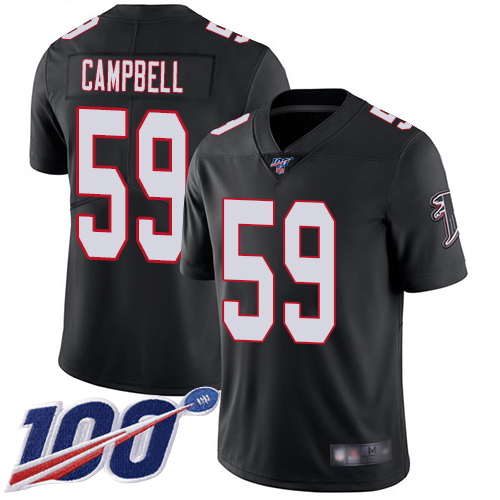Atlanta Falcons Limited Black Men De Vondre Campbell Alternate Jersey NFL Football #59 100th Season Vapor Untouchable->youth nfl jersey->Youth Jersey